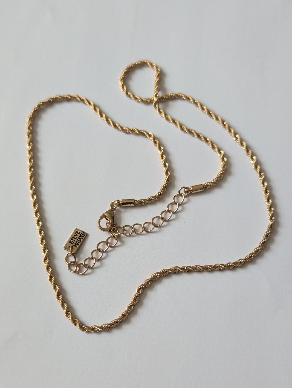 Steve Madden Gold Twisted Rope Necklace with Branded Tag